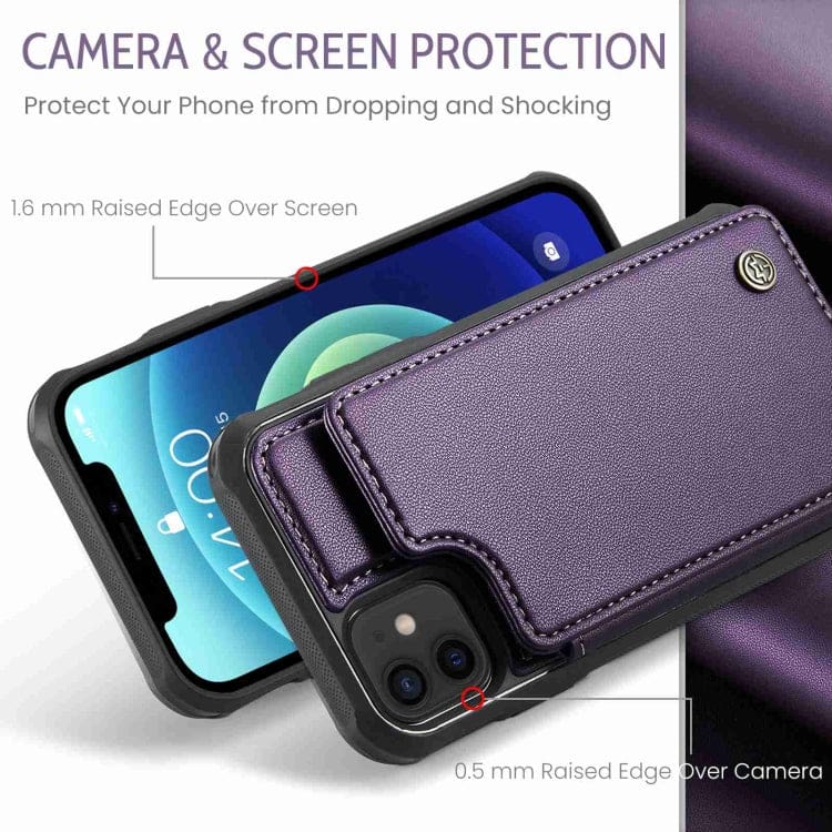 Apple iPhone 12 / 12 Pro CaseMe C22 Rear Wallet Cover with Card Slots - Image 4