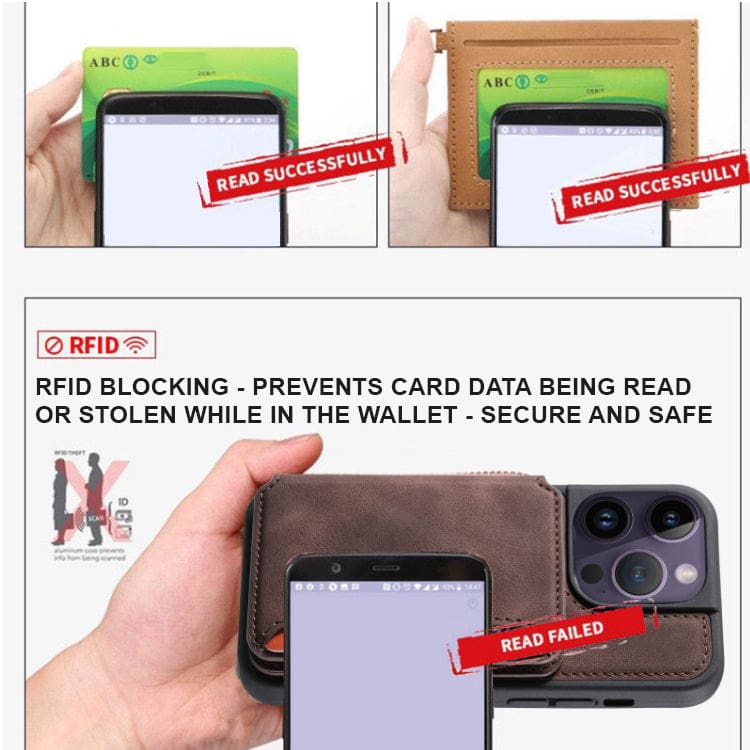 Apple iPhone 12 / iPhone 12 Pro - Deluxe Rear 5 Card Wallet Cover - Image 4