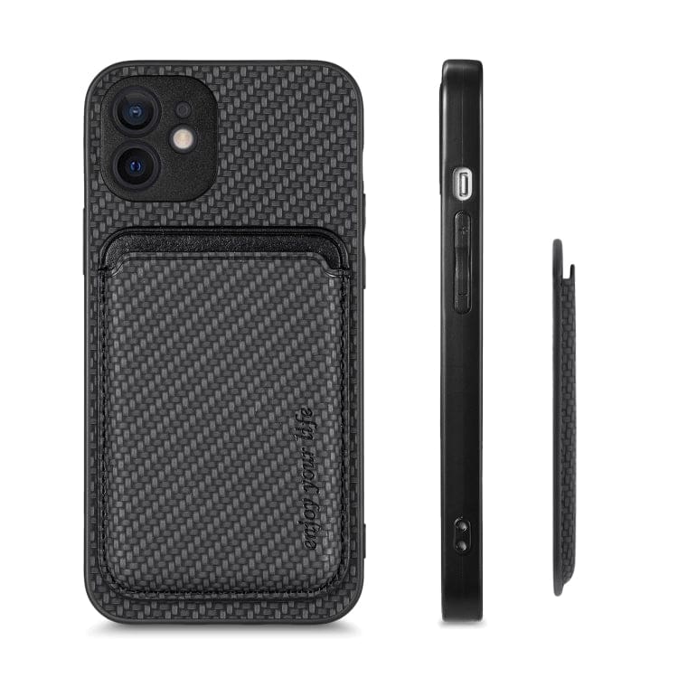 Apple iPhone 12 Mini Carbon Magsafe Cover with Removable Card Wallet - Image 2