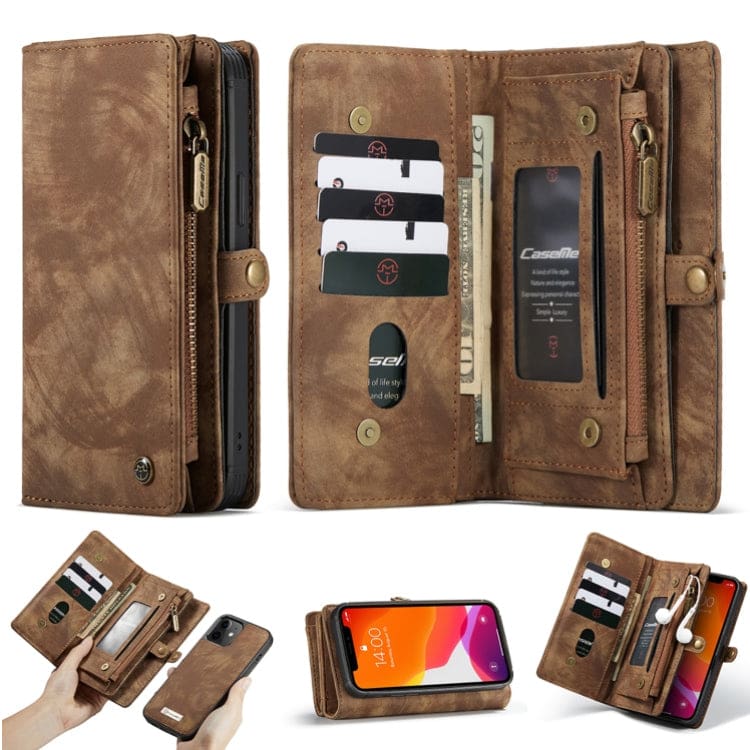 Apple iPhone 12 Mini CaseMe 008 2-In-1, Zip Wallet with Detachable Phone Cover - Image 9