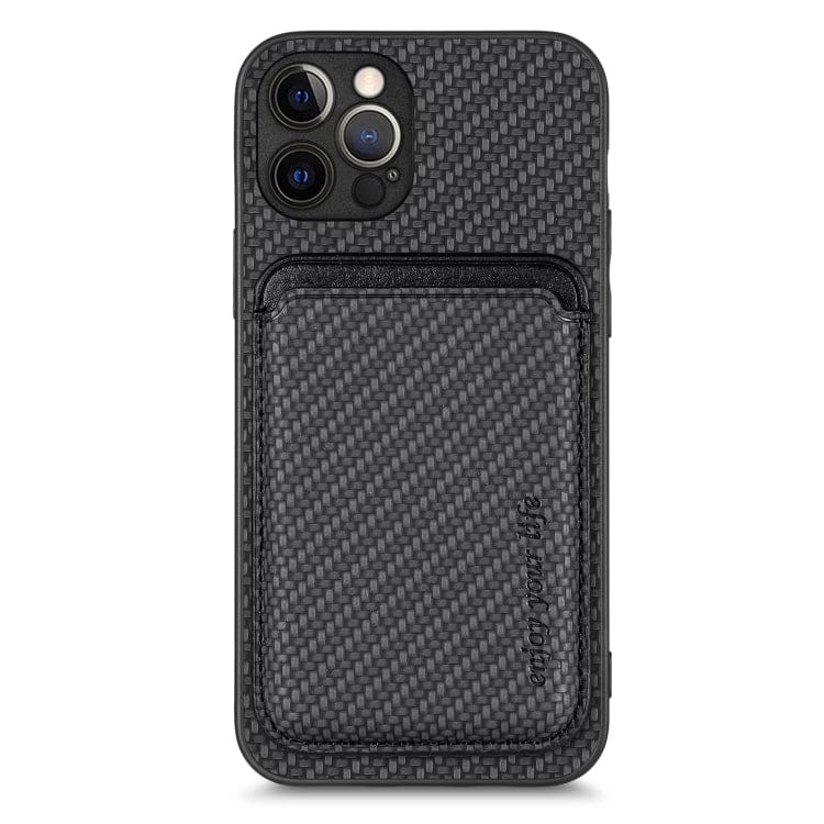 Apple iPhone 12 Pro Carbon Magsafe Cover with Removable Card Wallet