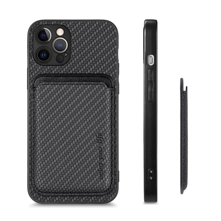 Apple iPhone 12 Pro Carbon Magsafe Cover with Removable Card Wallet - Image 2