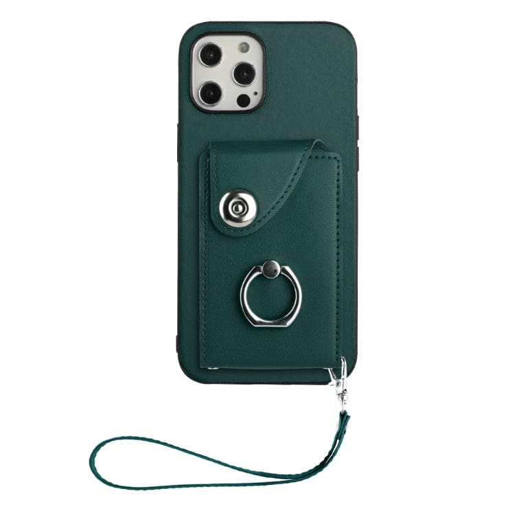 Apple iPhone 12 Pro Max Rear Cover with 8 Card Wallet and Ring/Stand - Image 6
