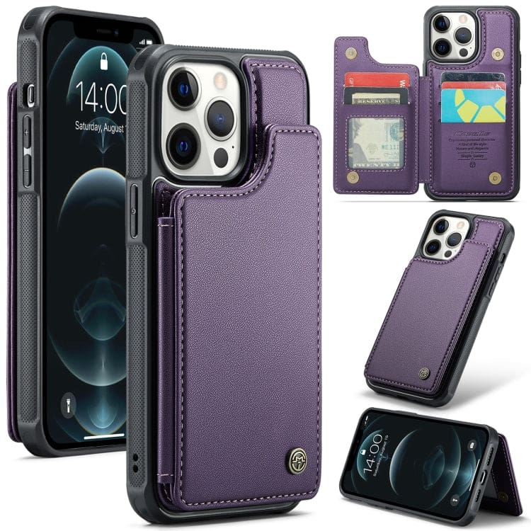 Apple iPhone 12 Pro Max CaseMe C22 Rear Wallet Cover with Card Slots