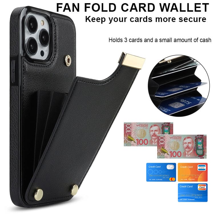 Apple iPhone 12 Pro Max Fan Fold Wallet Rear Cover - Image 5
