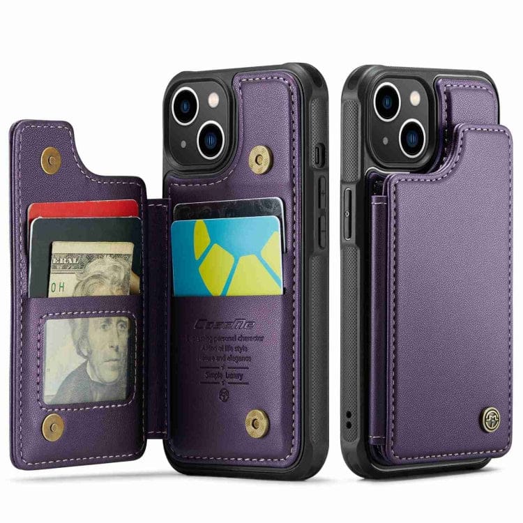 Apple iPhone 13 CaseMe C22 PU Leather Card Wallet Cover - Image 2