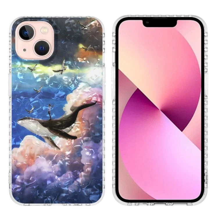 Apple iPhone 13 K16 Patterned Clear Protective Cover, Cushioned Corner Protection