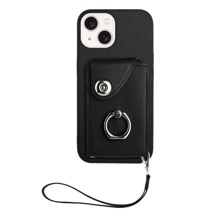 Apple iPhone 13 Mini 8 Card Rear Wallet Cover with Ring/Stand