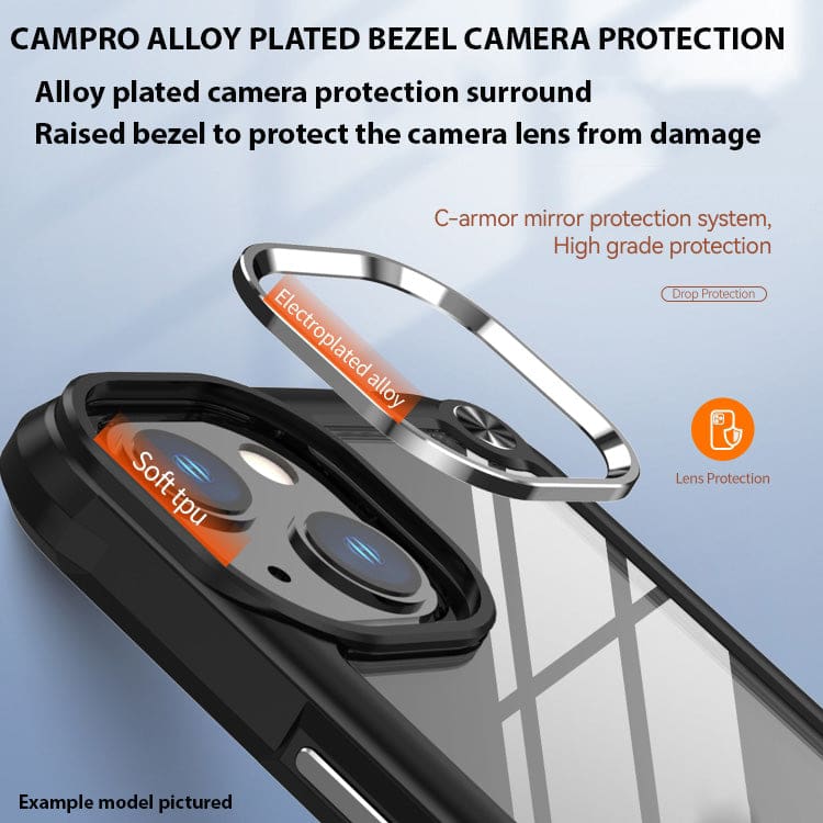 Apple iPhone 13 Pro Campro Shockproof Cover, Transparent Rear Panel with Camera Protection Ring - Image 2