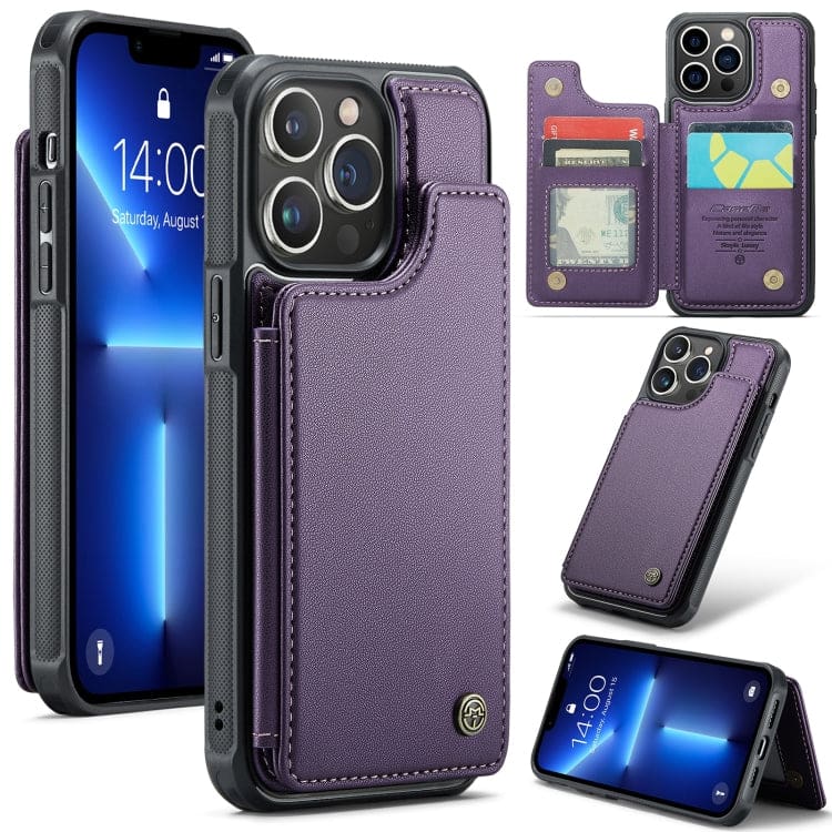 Apple iPhone 13 Pro CaseMe C22 Rear Wallet Cover with Card Slots