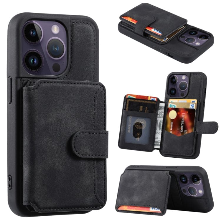 Apple iPhone 13 Pro Deluxe Rear 5 Card Wallet Cover
