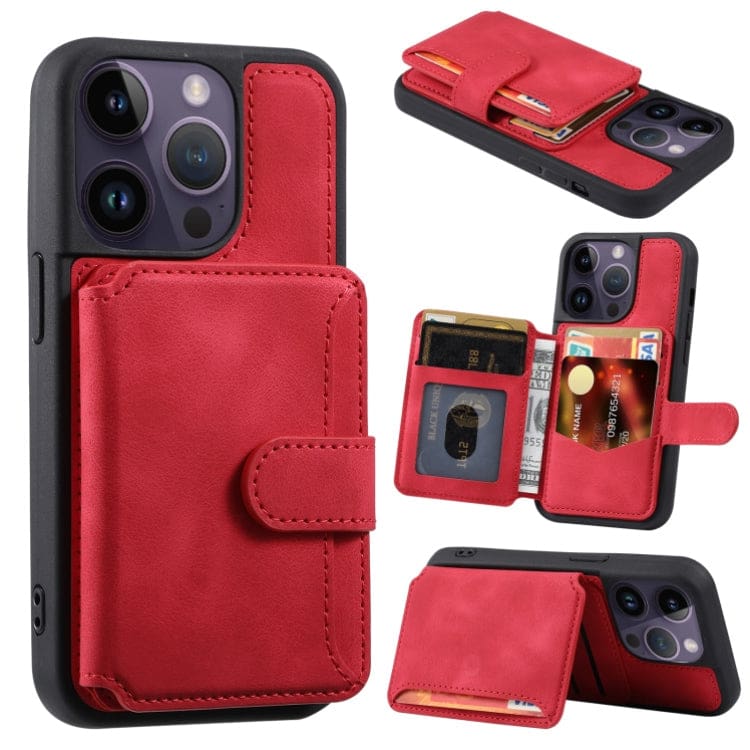 Apple iPhone 13 Pro Deluxe Rear 5 Card Wallet Cover - Image 5