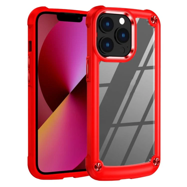 Apple iPhone 13 Pro Max Campro Shockproof Cover, Transparent Rear Panel with Camera Protection Ring