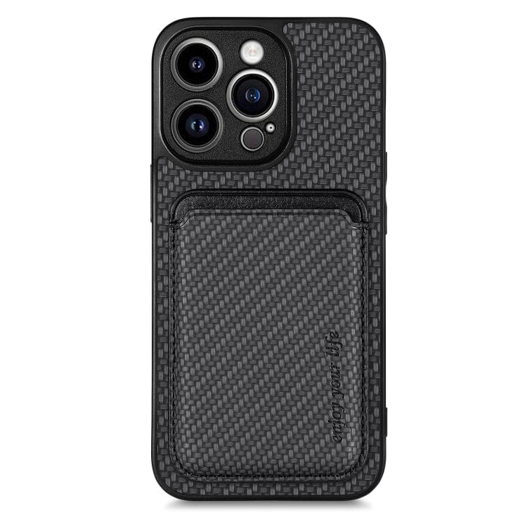 Apple iPhone 13 Pro Max Carbon Magsafe Cover with Removable Card Wallet