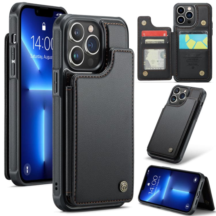 Apple iPhone 13 Pro Max CaseMe C22 Rear Wallet Cover with Card Slots