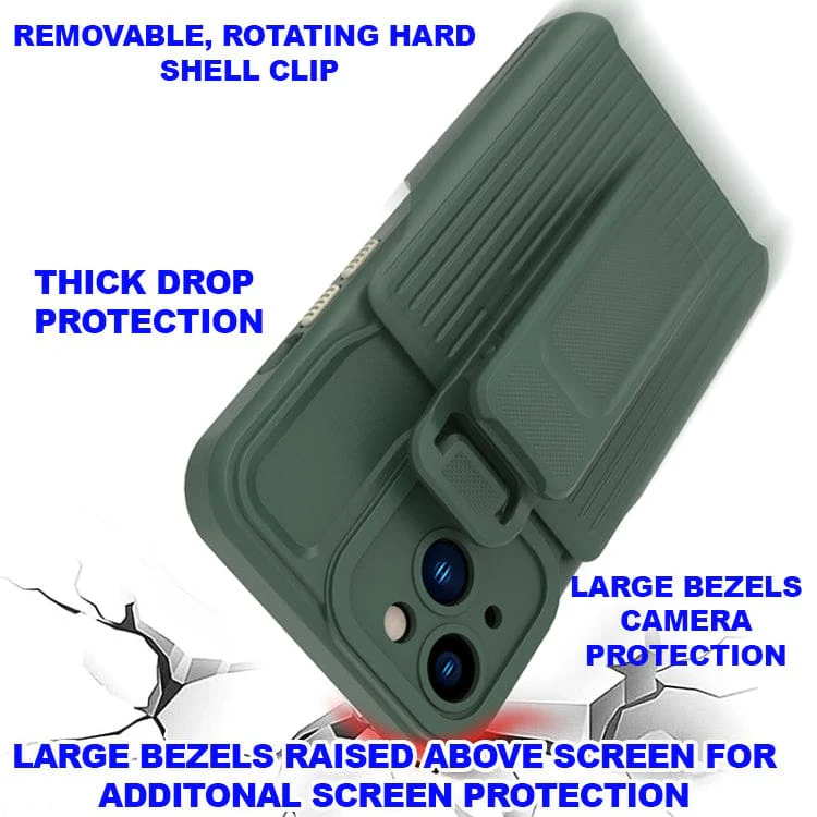 Apple iPhone 13 Pro Max - Explorer Thick Rugged Cover with Removable, Rotating Strap/Belt Clip - Image 2