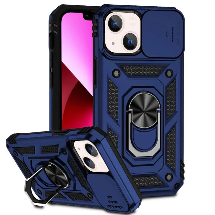 Apple iPhone 14 Armor Rugged Sliding Camera Cover with Metal Ring/Stand - Image 11