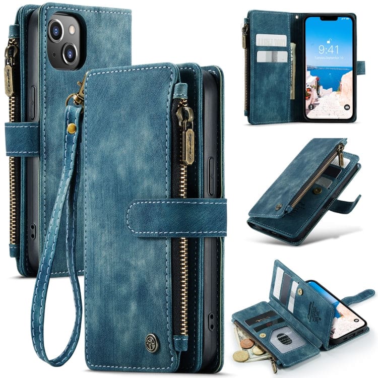 Apple iPhone 14 - CaseMe C30 Multifunction Wallet, Zip Pocket, 7 Card Slots - Image 8
