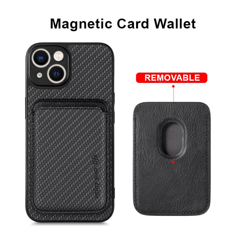 Apple iPhone 14 Plus Carbon Magsafe Cover with Removable Card Wallet - Image 3
