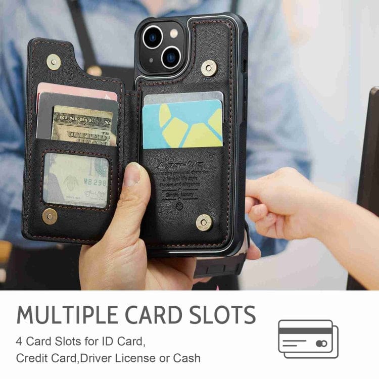 Apple iPhone 14 Plus CaseMe C22 Rear Wallet Cover with Card Slots - Image 7