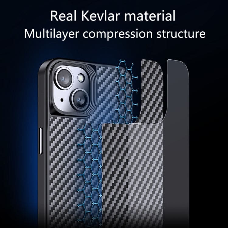 Apple iPhone 14 Plus Kevlar Carbon Maximum Protection Rear Cover - Image 6