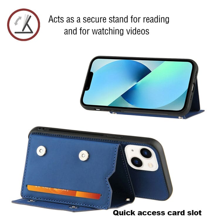 Apple iPhone 14 Plus - Rear Wallet Case with Wallet Card Holder/Stand - Image 4