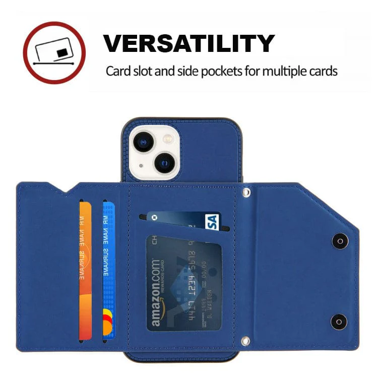 Apple iPhone 14 Plus - Rear Wallet Case with Wallet Card Holder/Stand - Image 5