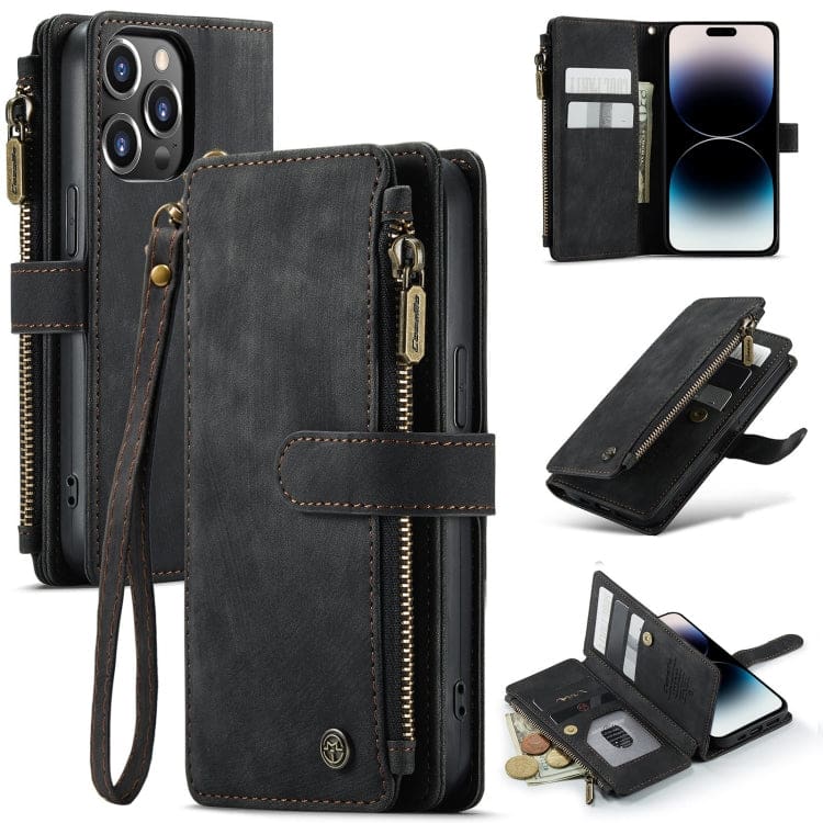 Apple iPhone 14 PRO - CaseMe C30 Multifunction Wallet, Zip Pocket, 7 Card Slots - Image 8