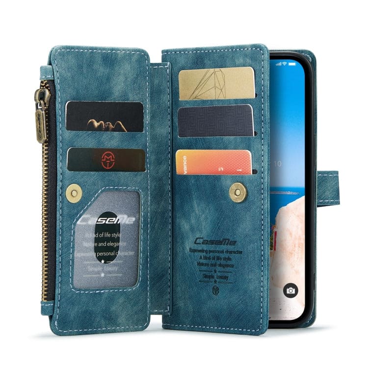 Apple iPhone 14 Plus CaseMe C30 Multifunction Wallet, Zip Pocket, 7 Card Slots - Image 3
