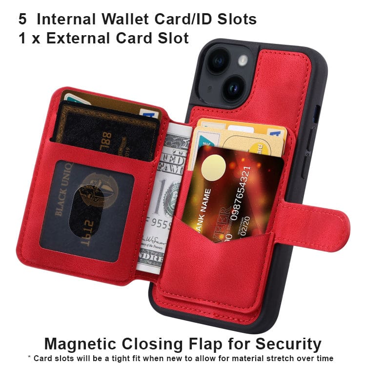 Apple iPhone 14 Pro Deluxe Rear 5 Card Wallet Cover - Image 3
