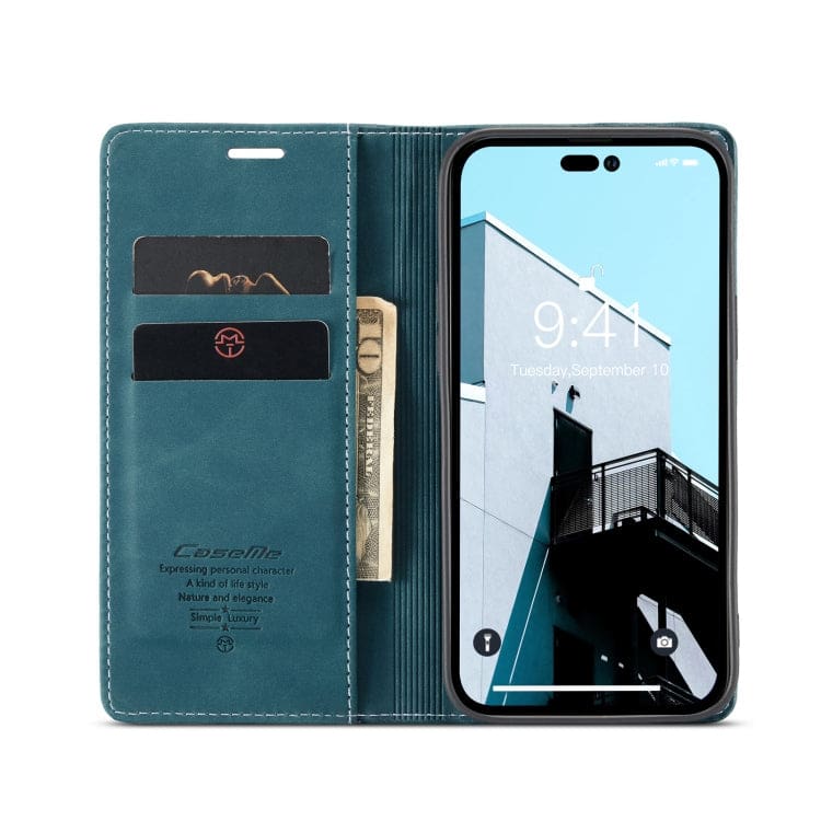 Apple iPhone 14 Pro Max CaseMe Wallet Flip Cover with Magnetic Closing Front Cover , Card Slots, Wallet - Image 4