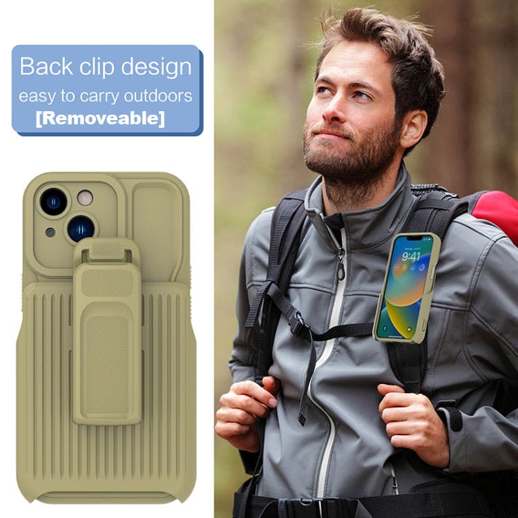 Apple iPhone 14 Pro Max - Explorer Thick Rugged Cover with Removable, Rotating Strap/Belt Clip - Image 4