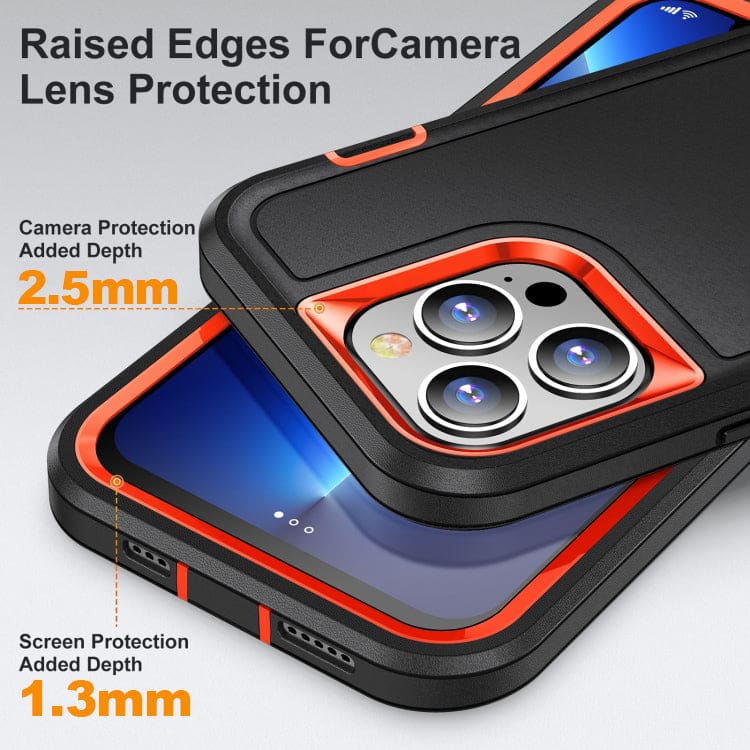 Apple iPhone 14 PRO MAX - Triple Defense Rugged Cover, 3 Layer, Pop-Out Stand, Raised Bezels - Image 5