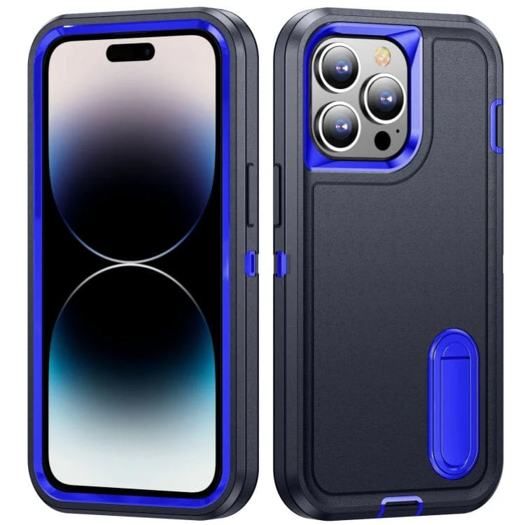Apple iPhone 14 PRO MAX - Triple Defense Rugged Cover, 3 Layer, Pop-Out Stand, Raised Bezels - Image 8