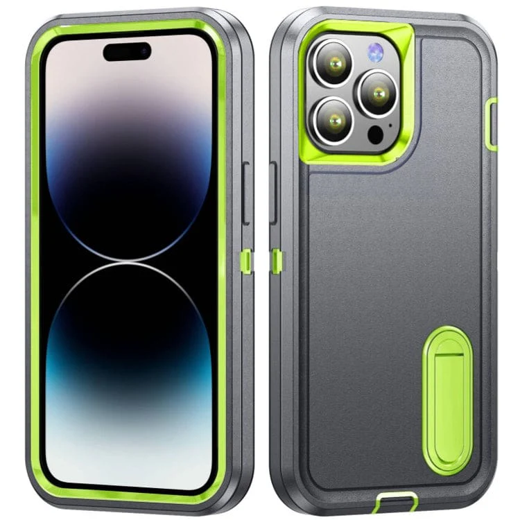 Apple iPhone 14 PRO MAX - Triple Defense Rugged Cover, 3 Layer, Pop-Out Stand, Raised Bezels - Image 9