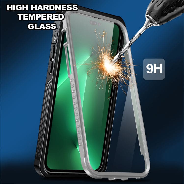 Apple iPhone 14 PRO RedPepper Shock and Dust Resistant Full Cover, Tempered Glass Screen Protector Built-In - Image 4
