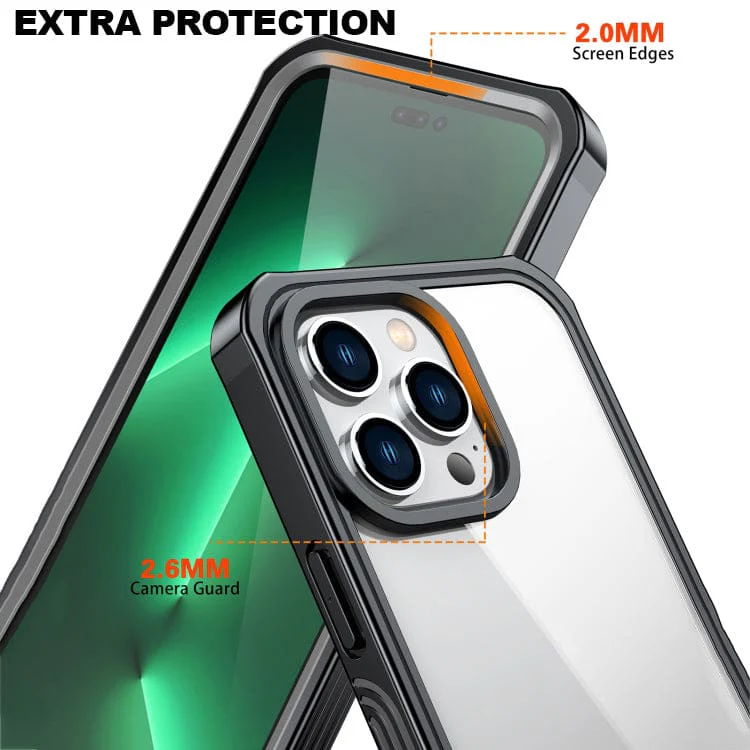 Apple iPhone 14 PRO RedPepper Shock and Dust Resistant Full Cover, Tempered Glass Screen Protector Built-In - Image 5