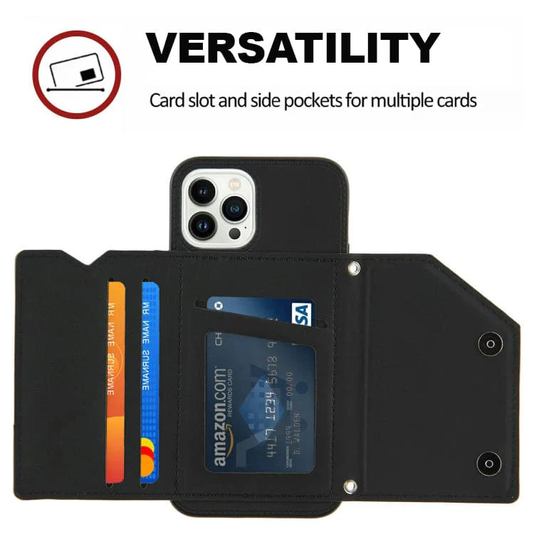 Apple iPhone 14 Pro - Rear Wallet Case with Wallet Card Holder/Stand - Image 5