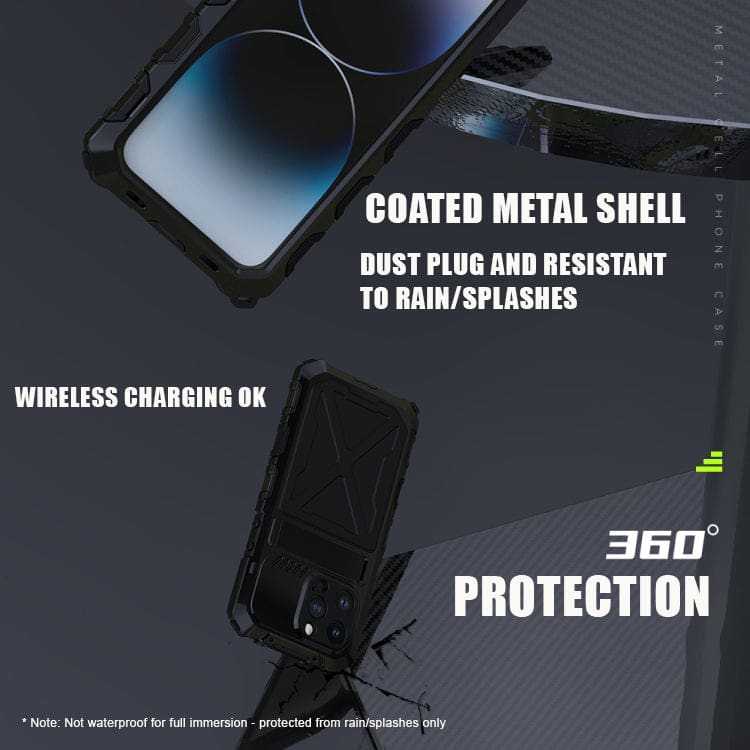 Apple iPhone 14 - RJust Camo Rugged Metal Case with Screen Protector - Image 3