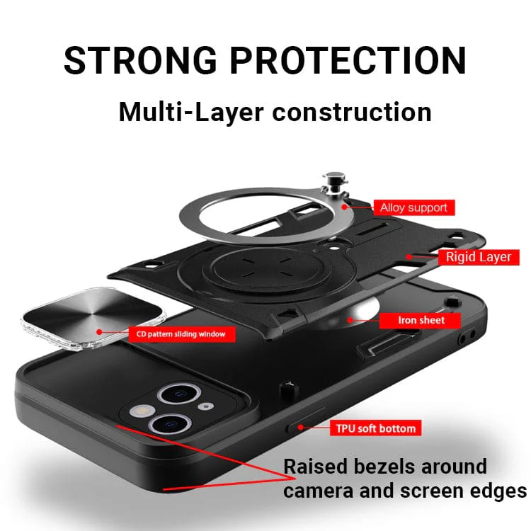 Apple iPhone 15 Pro Max Cam Shield Cover with Ring/Stand - Image 2