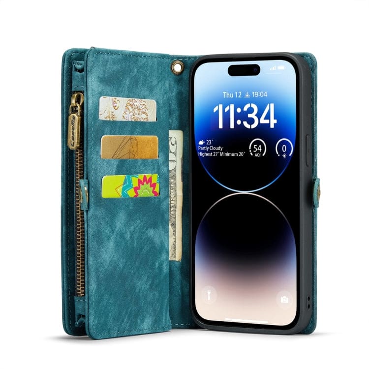 Apple iPhone 15 Pro Max CaseMe 008 2-In-1 Wallet with Detachable Cover, 8 Card Slots + Zip Pocket - Image 4