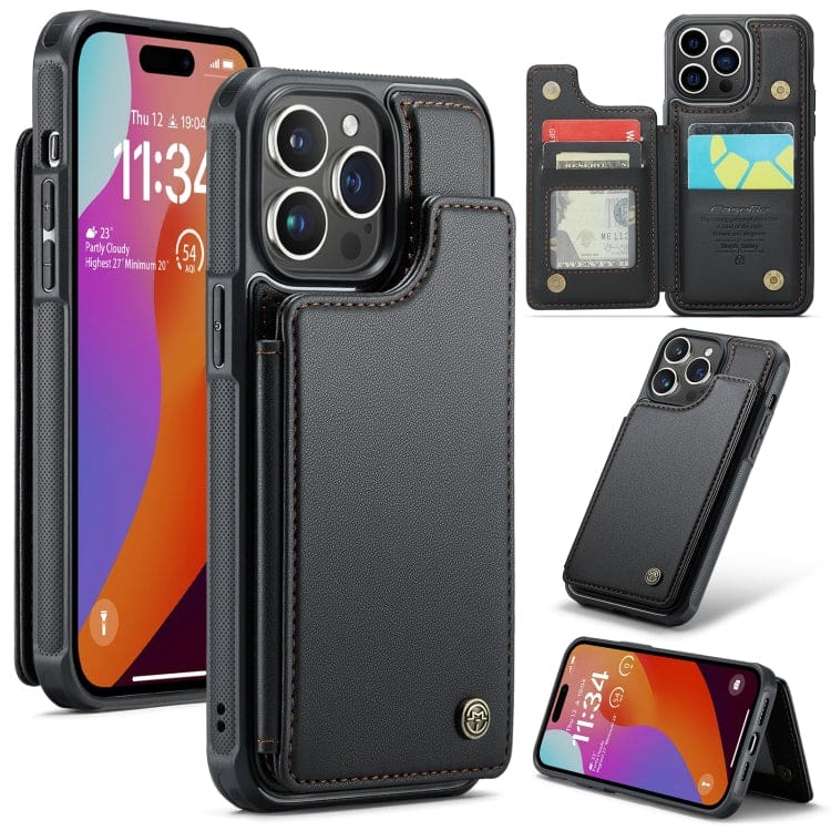 Apple iPhone 15 Pro Max CaseMe C22 Rear Wallet Cover with Card Slots - Image 8