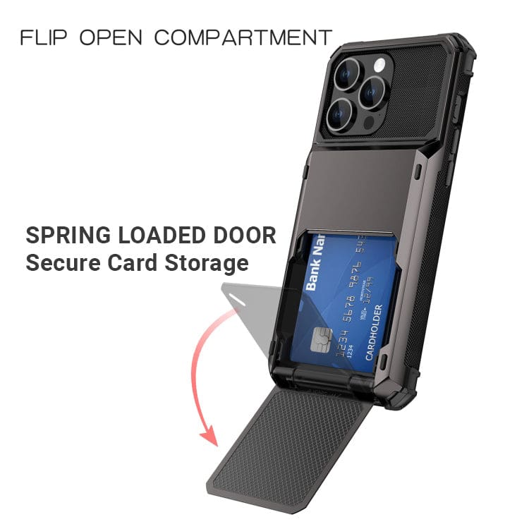 Apple iPhone 15 Pro Max Hard Cover with Card Storage Door - Image 2