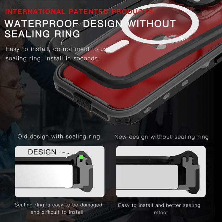 Apple iPhone 15 Pro Max RedPepper MagSafe Waterproof Full Cover - Image 3