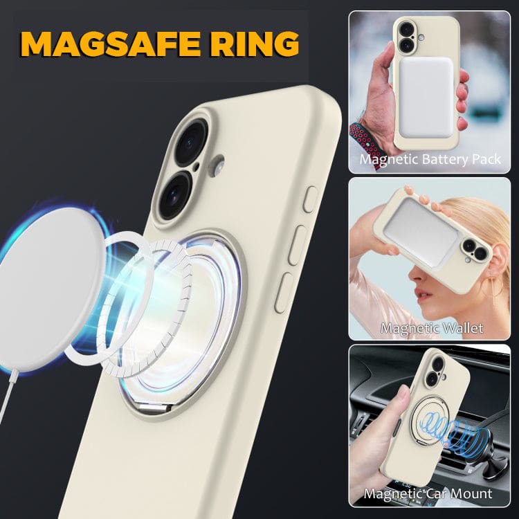 Apple iPhone 16 Plus Liquid Silicone Magsafe Ring Cover - Image 4