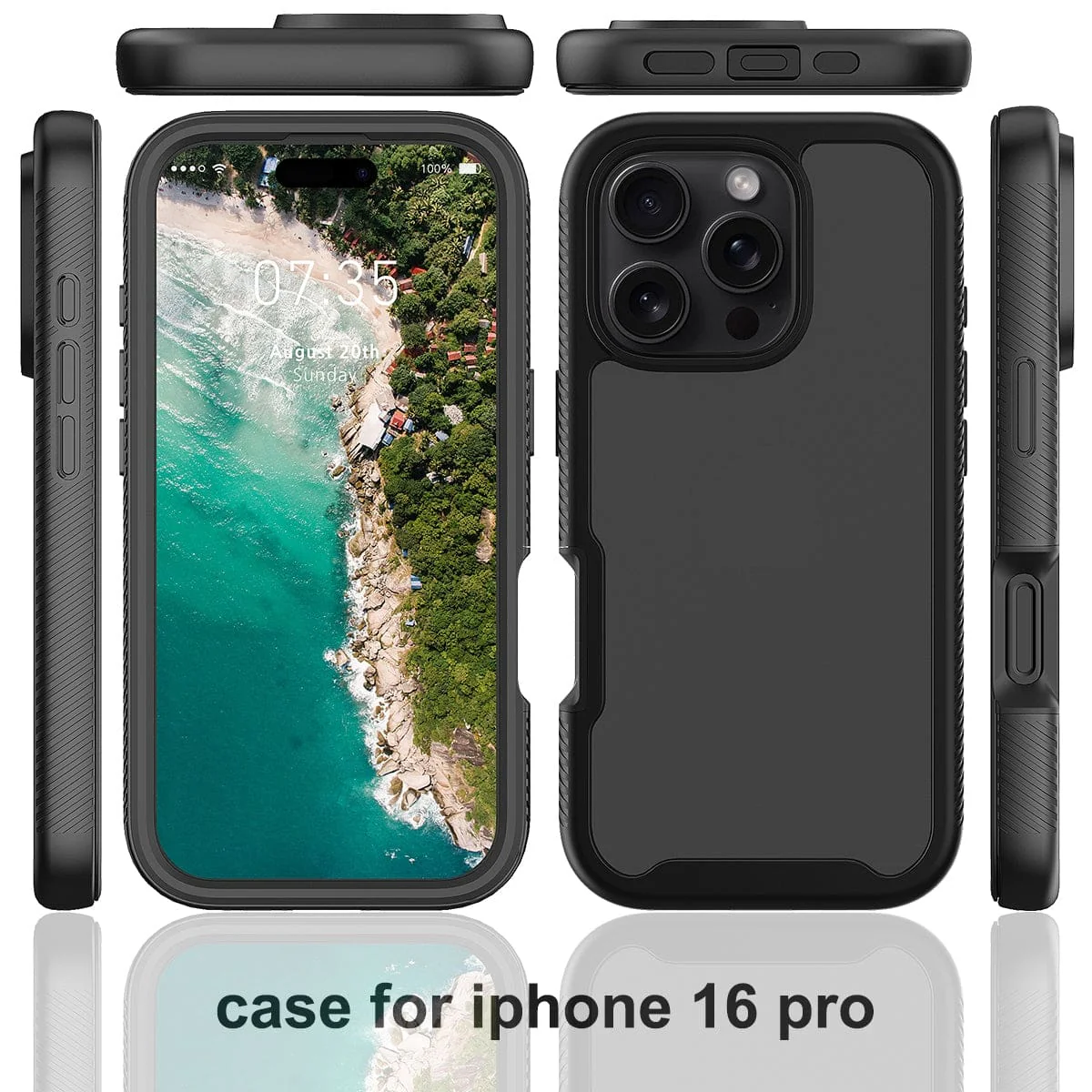 Apple iPhone 16 Pro Full Enclosure Cover, Built-In Screen Protector - Image 2