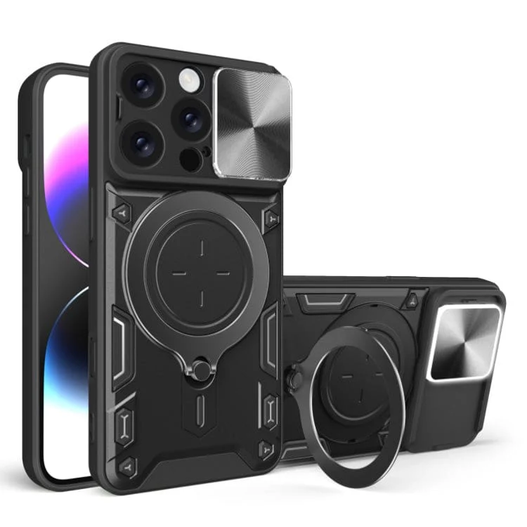 Apple iPhone 16 Pro Hybrid Camera Shield Rugged Ring Protective Cover - Image 10