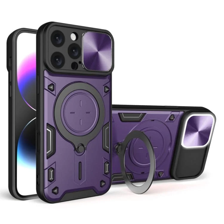Apple iPhone 16 Pro Hybrid Camera Shield Rugged Ring Protective Cover - Image 9