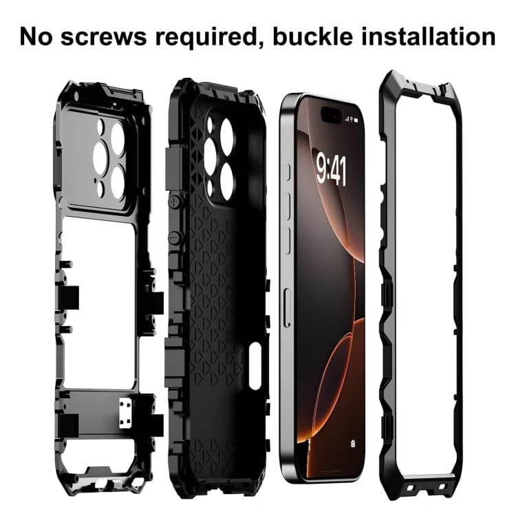 Apple iPhone 16 Pro Max Metal Rugged Cover with Screen Protector - Image 5