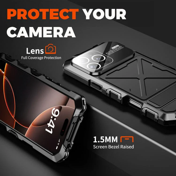 Apple iPhone 16 Pro Max Metal Rugged Cover with Screen Protector - Image 6
